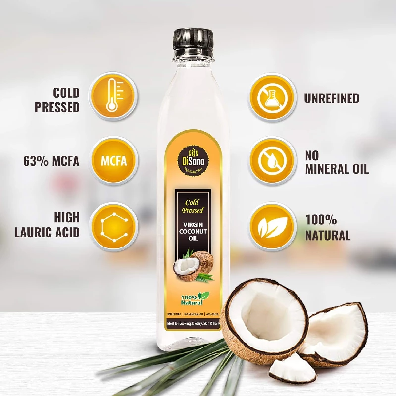 DiSano Cold Pressed Virgin Coconut Oil, 250 ml-3.webp